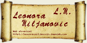 Leonora Miljanović vizit kartica